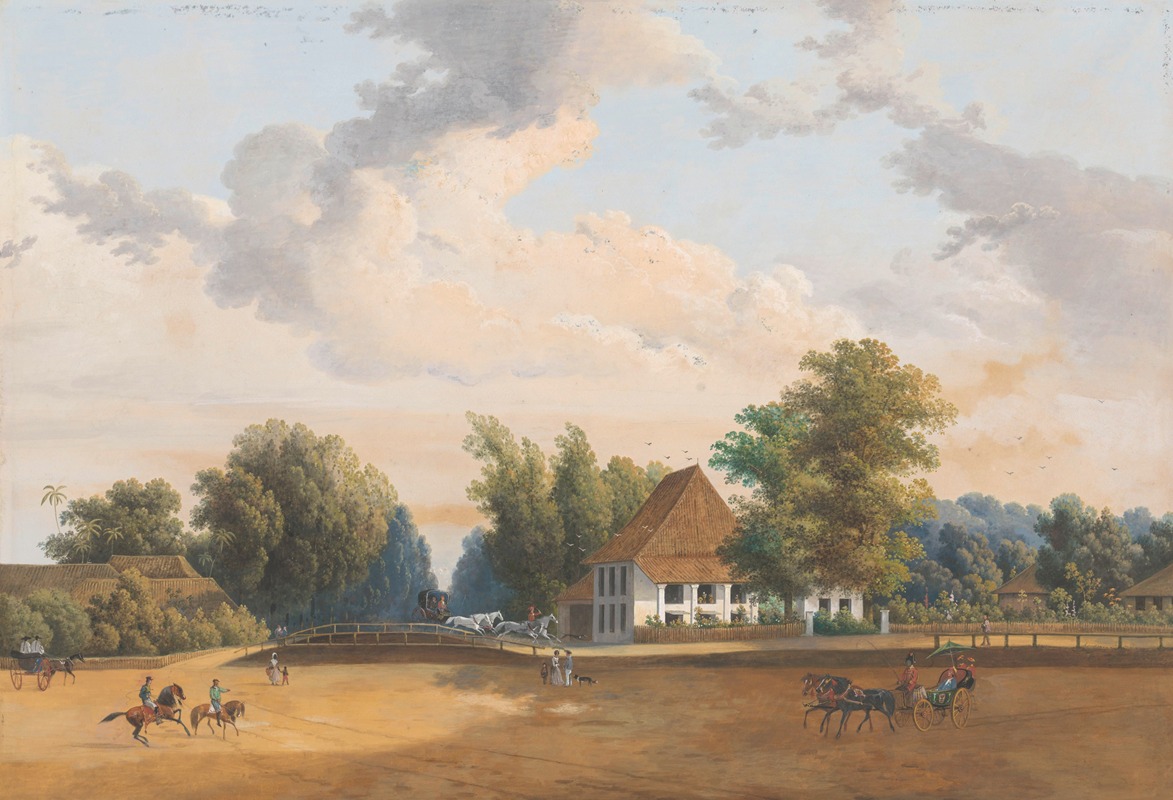 Charles William Meredith van de Velde - Gezicht te Rijswijk Batavia