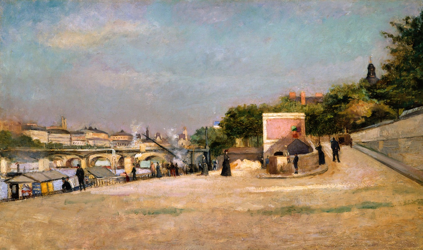 Edouard Crémieux - Le Pont des Arts et le Pont-Neuf, vus de la berge du pont des Saints-Pères