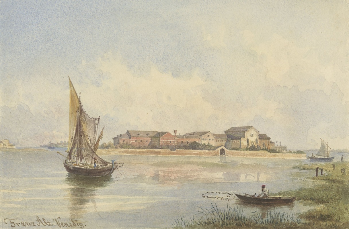 Franz Alt - Gezicht op de Lagune te Venetië