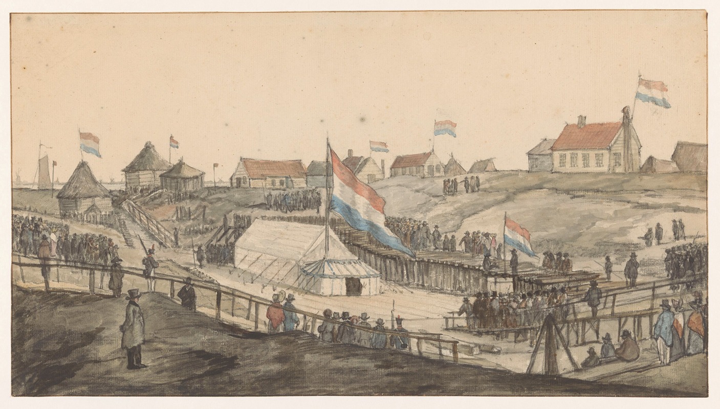 Gerrit Lamberts - Eerstesteenlegging voor de Willemssluis, 1820