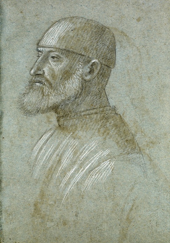 Vittore Carpaccio - Head of Bearded Man Wearing a Cap, in Profile to the Left