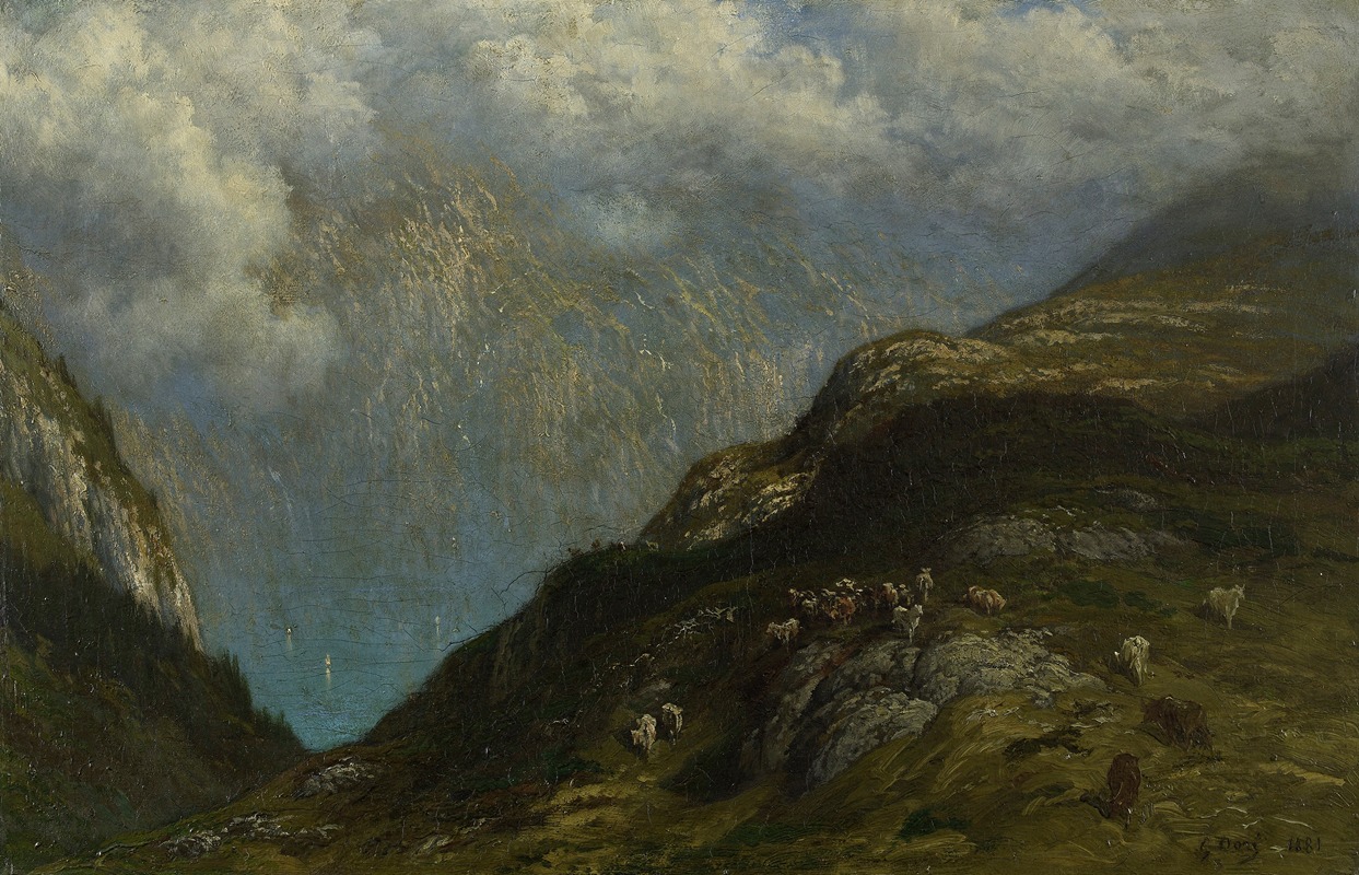 Gustave Doré - Paysage de montagne