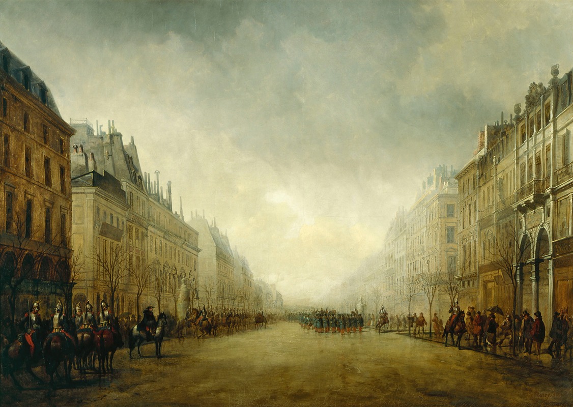 Gustave Edward Barry - Revue passé par le Prince-Président sur les Grand Boulevards