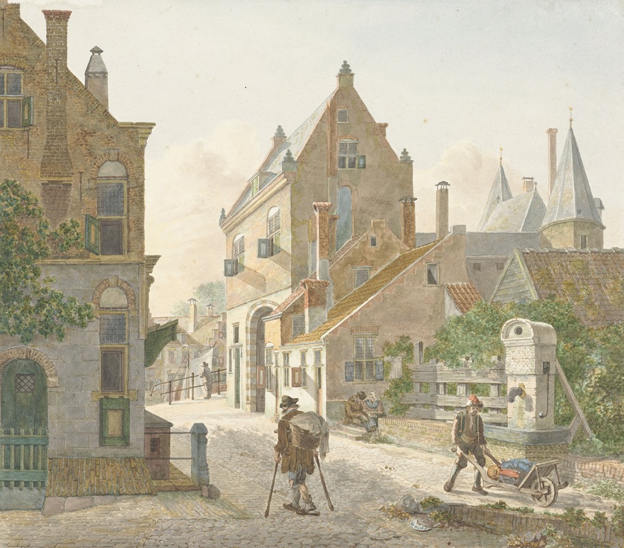 Jan Hendrik Verheijen - De Waardpoort en de Oude Gracht in Utrecht