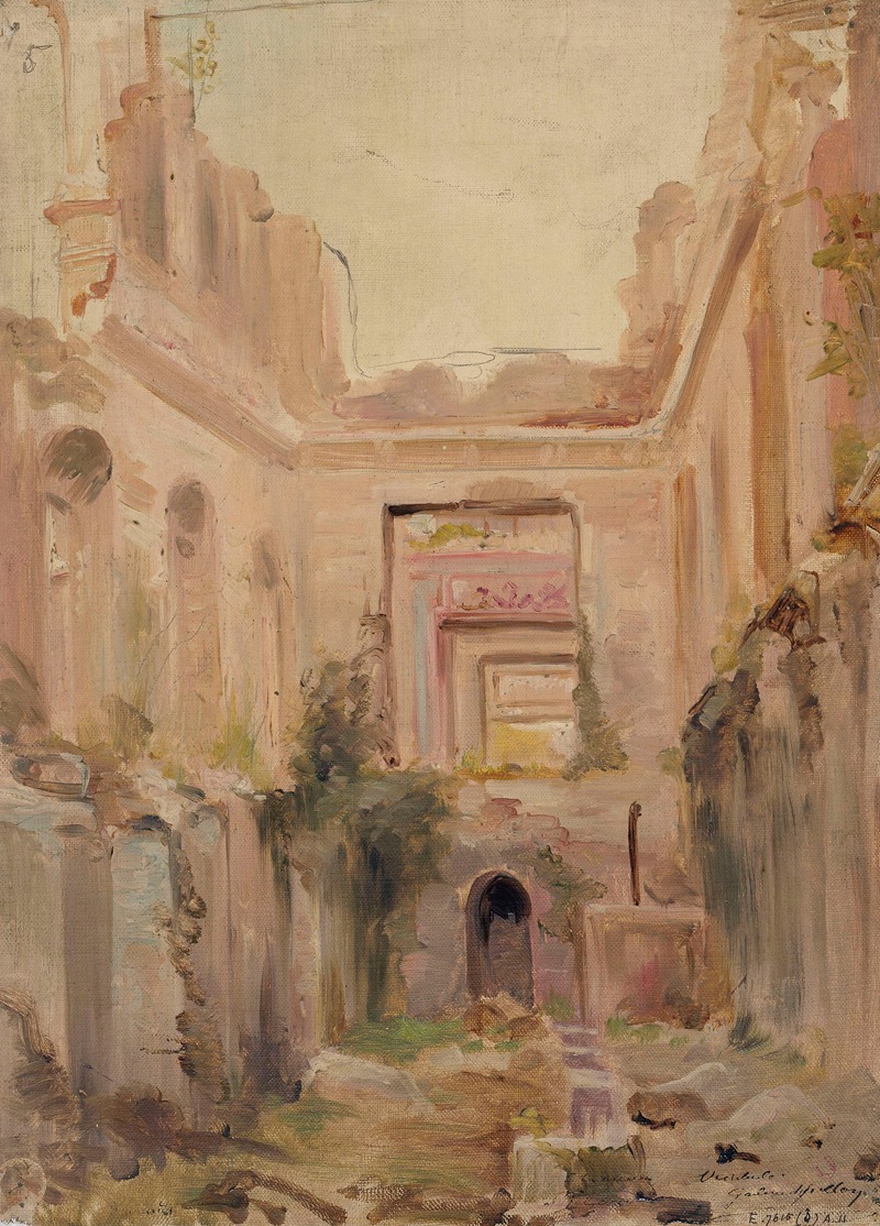 Jean Baptiste Edmond Allouard - Ruines du château de Saint-Cloud; le vestibule.