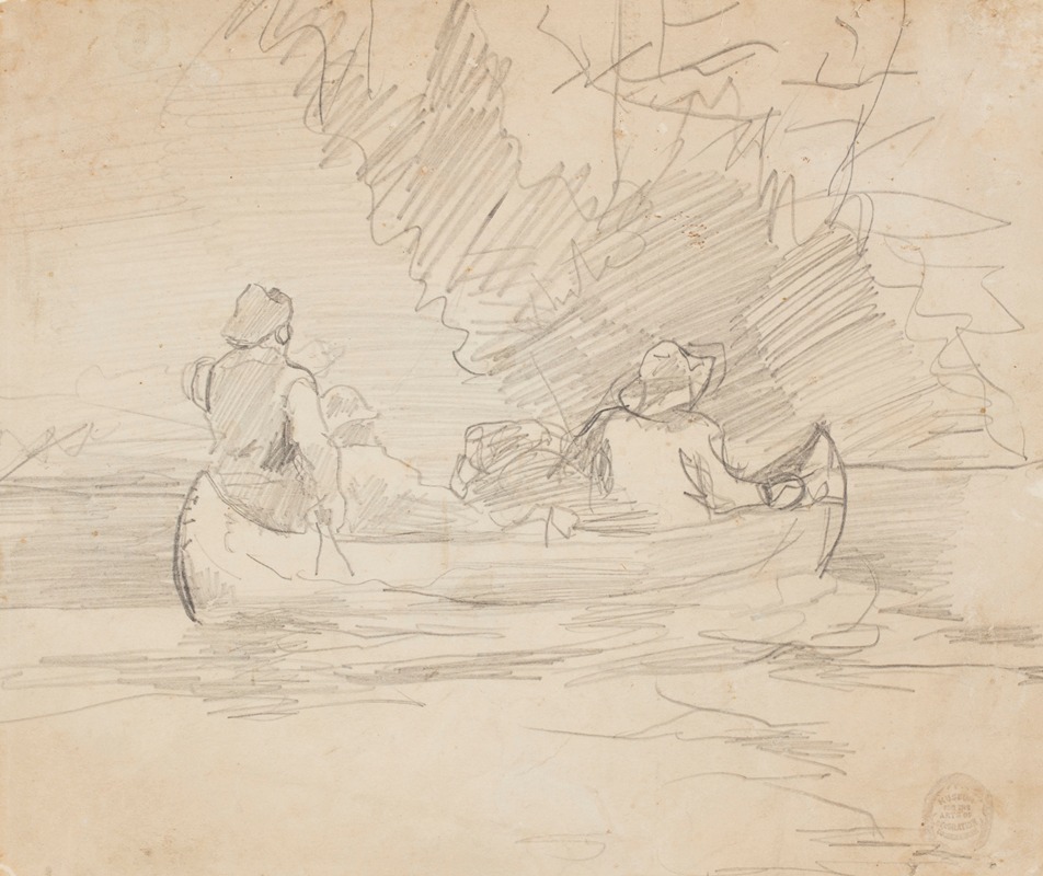 Winslow Homer - Canoe with Three Men