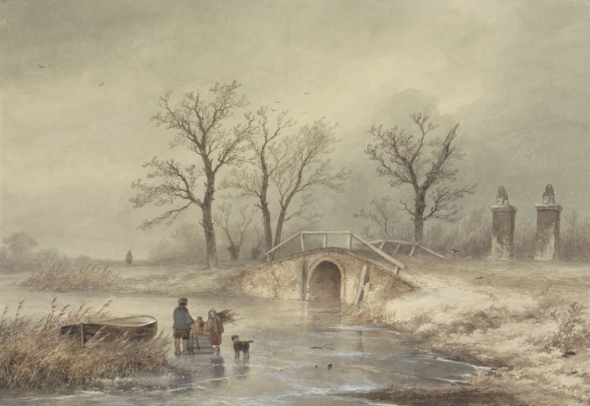 Johannes Franciscus Hoppenbrouwers - Winterlandschap