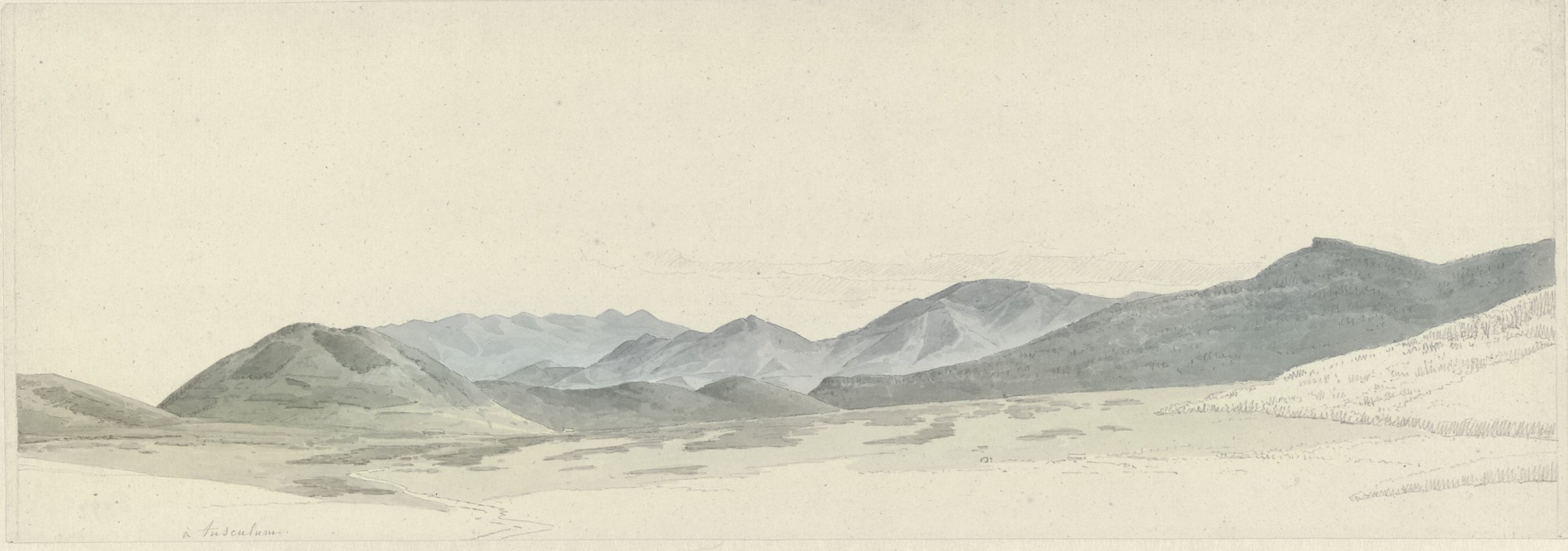 Josephus Augustus Knip - Mountain Landscape at Tusculum