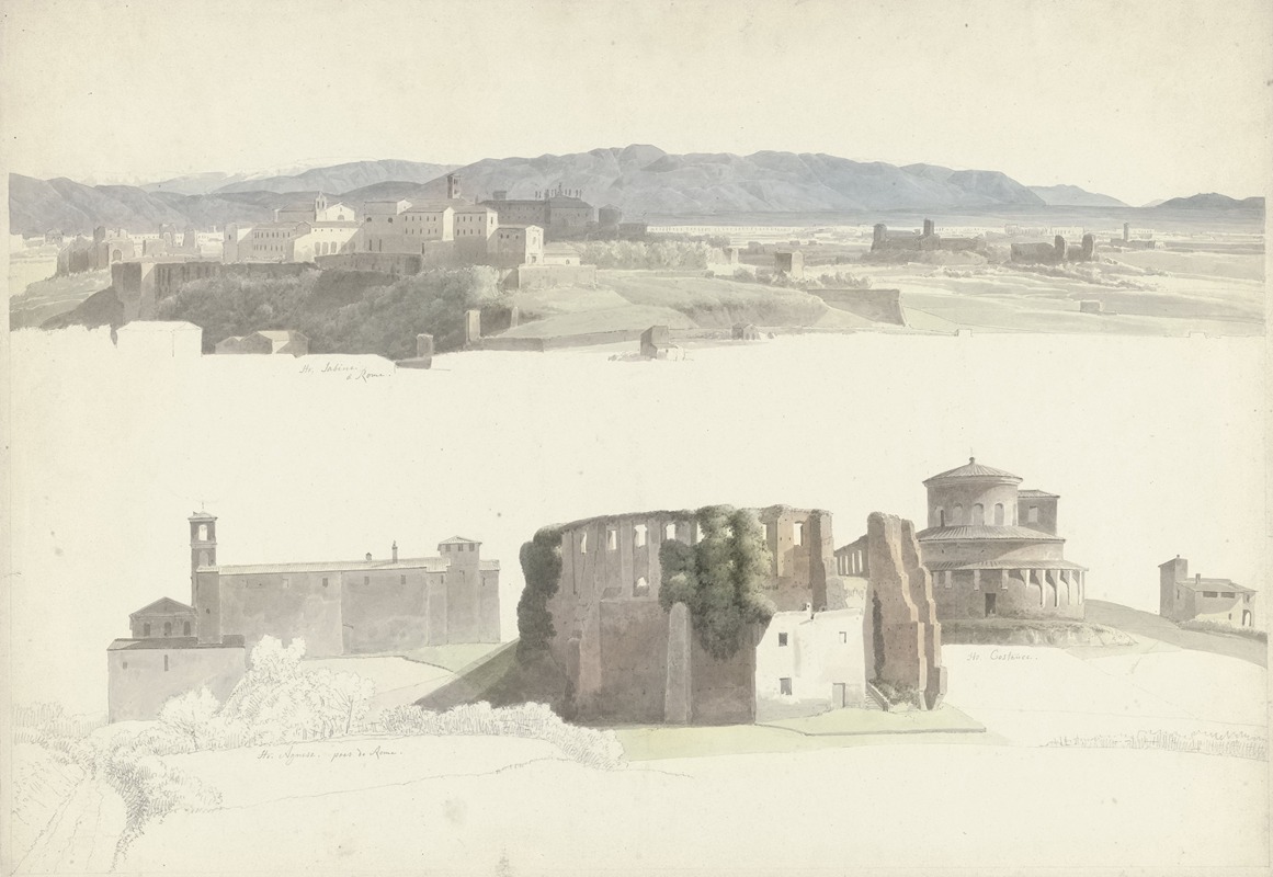 Josephus Augustus Knip - Santa Sabina on the Aventine Hill and Sant’Agnese fuori le Mura and Santa Costanza in Rome