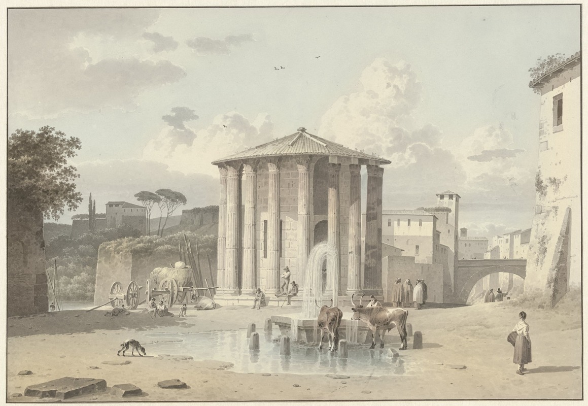 Josephus Augustus Knip - The Temple of Vesta in Rome