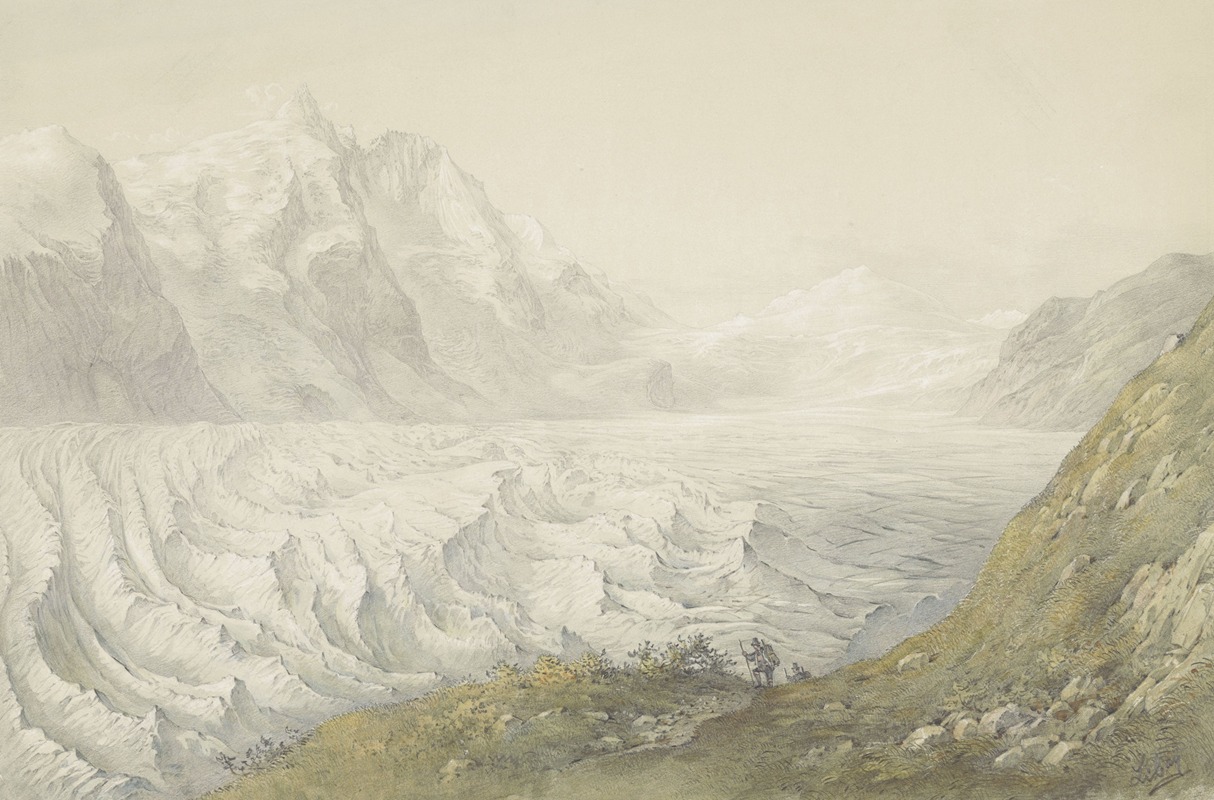 Karoly Lajos Libay - Pasterze gletsjer bij Heiligenblut