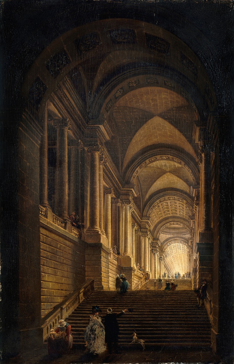Pierre-Antoine Demachy - Escalier d’un palais imaginaire