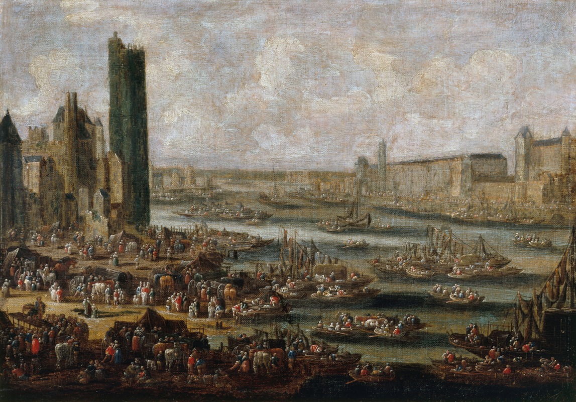 Pieter Casteels - La Tour de Nesle et le Louvre