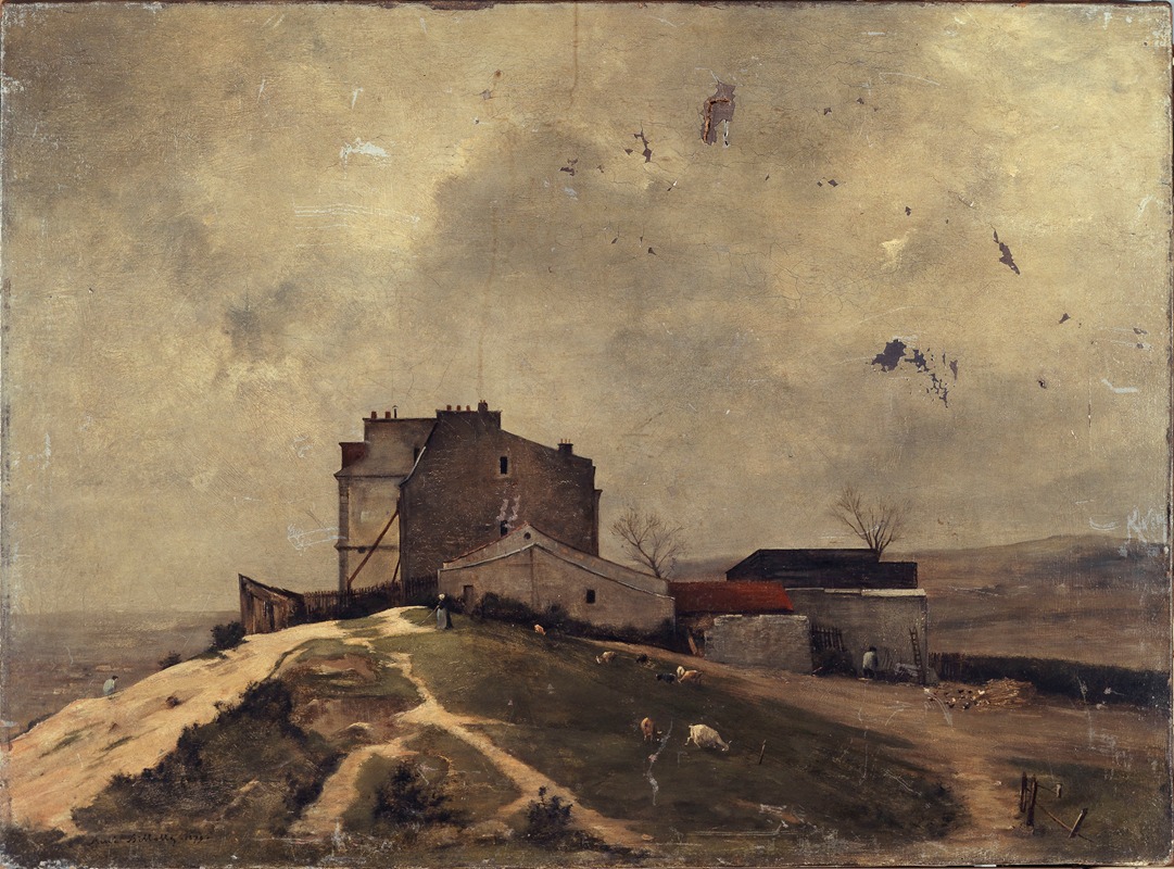 René Billotte - Vue de Montmartre, aux environs du moulin de la Galette