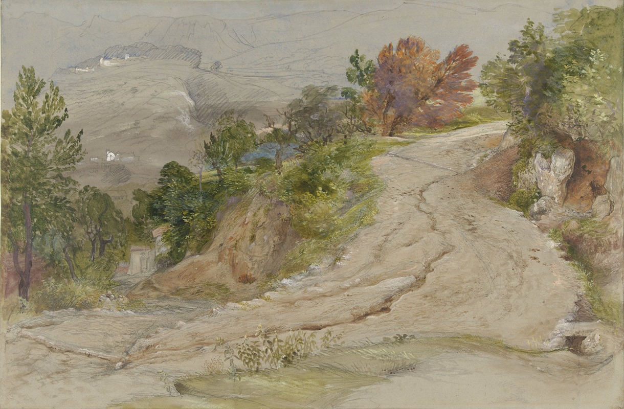 Samuel Palmer - Road in an Italian Mountain Landscape