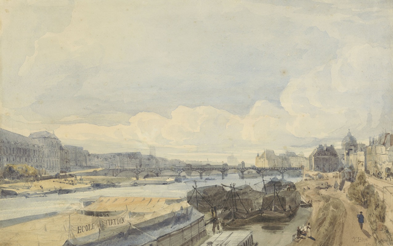 Thomas Shotter Boys - Gezicht over de Seine ter hoogte van de Pont des Arts