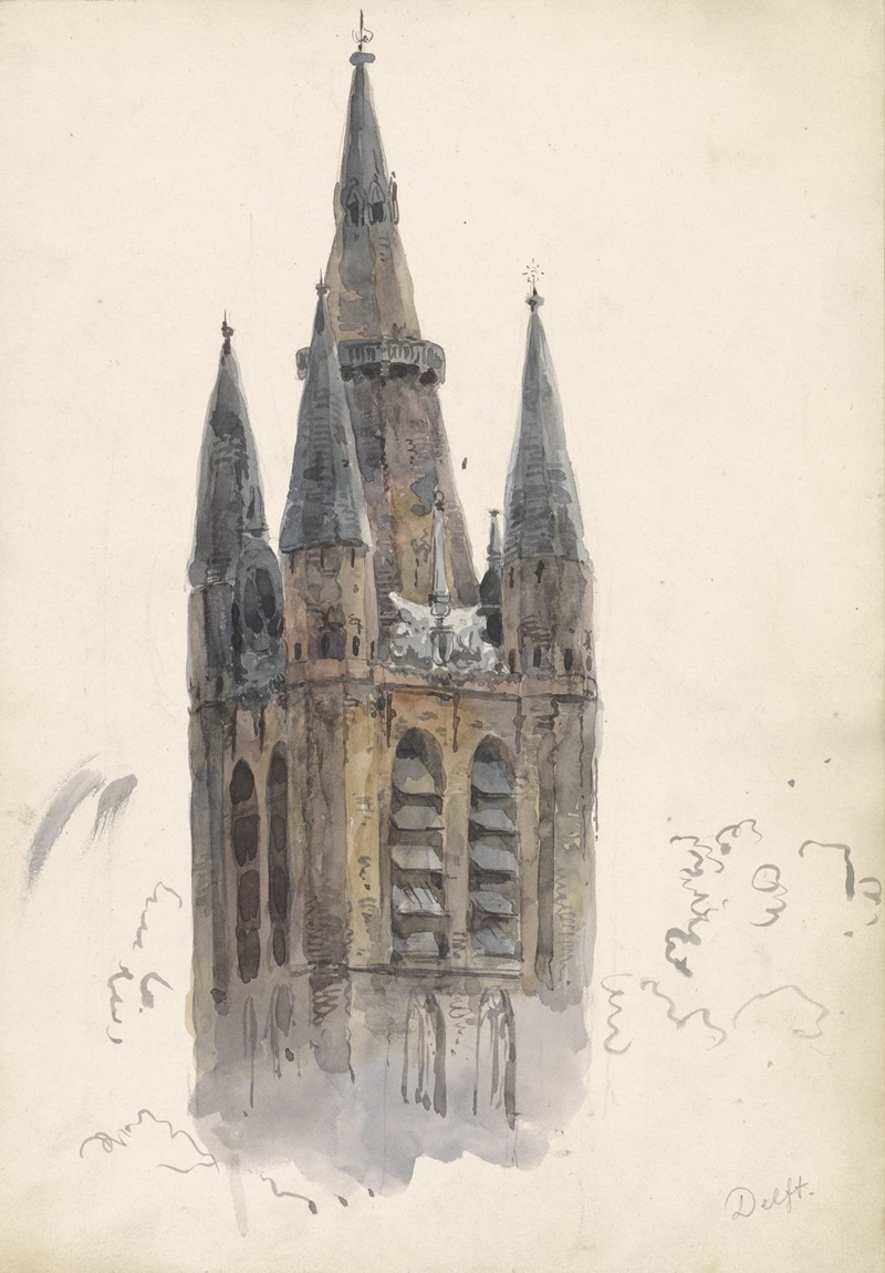 Willem Anthonie van Deventer - Kerktoren te Delft