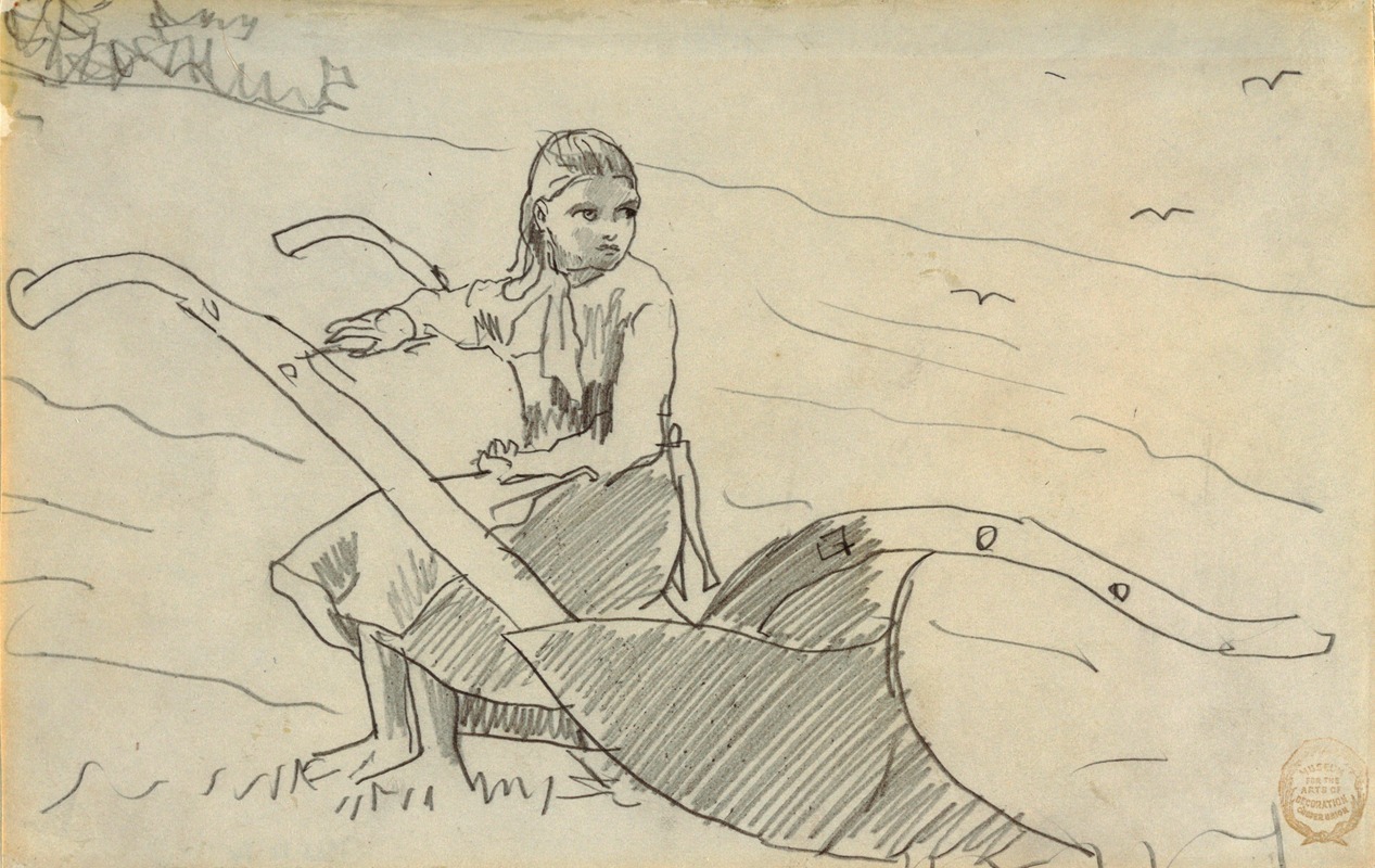 Winslow Homer - Girl Seated on a Plow