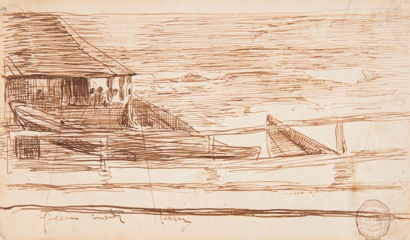 Winslow Homer - House at a Railing with Beached Dories