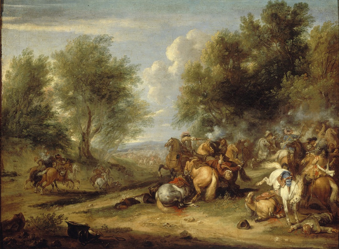 Adam Frans van der Meulen - Choc de cavalerie ou Combat de cavalerie