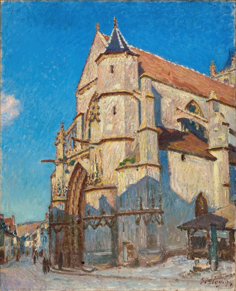 Alfred Sisley - L’Eglise de Moret (le soir)