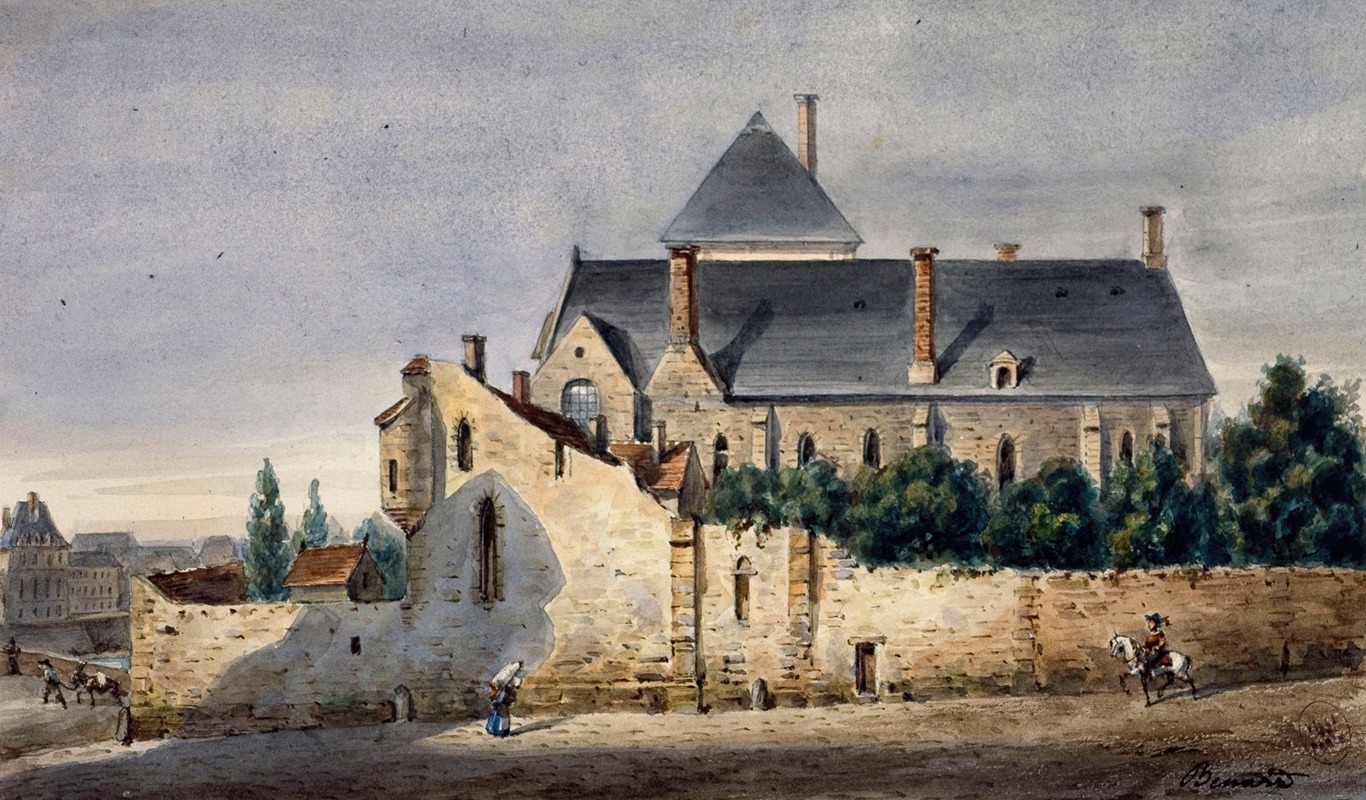 Auguste-Sébastien Bénard - Les restes des bâtiments de l’hôtel du Petit Bourbon.