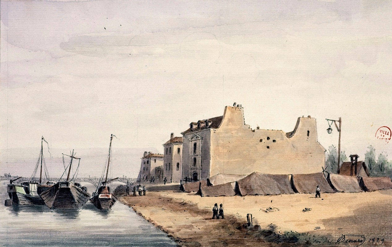 Auguste-Sébastien Bénard - L’hôtel des Haricots (prison de la Garde Nationale), quai Saint- Bernard.