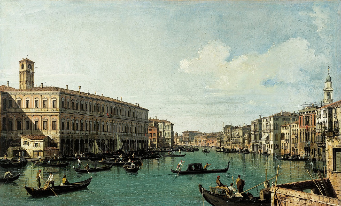Canaletto - Le Grand Canal, vu du pont du Rialto
