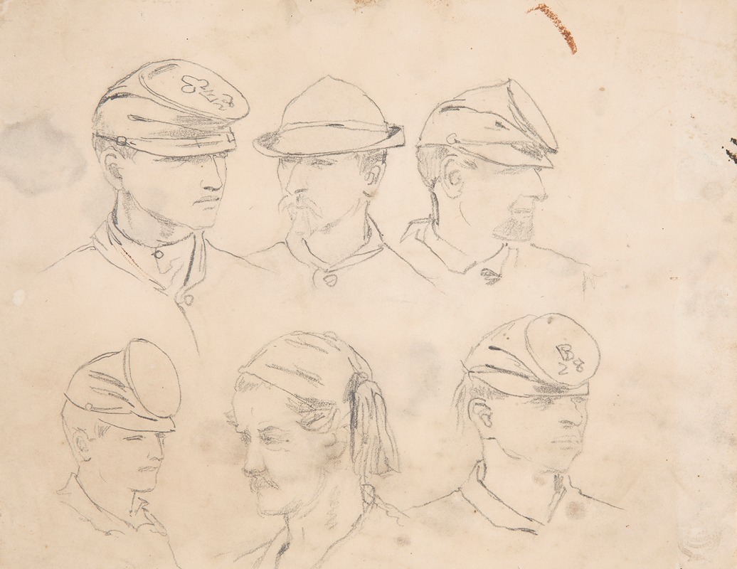 Winslow Homer - Six Studies of Soldiers’ Heads