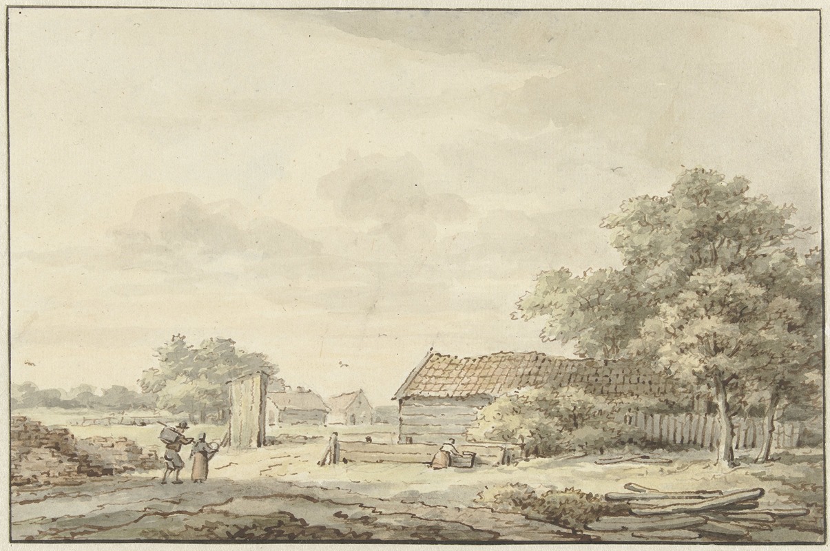 Cornelis Buys - Landschap met boerderijen