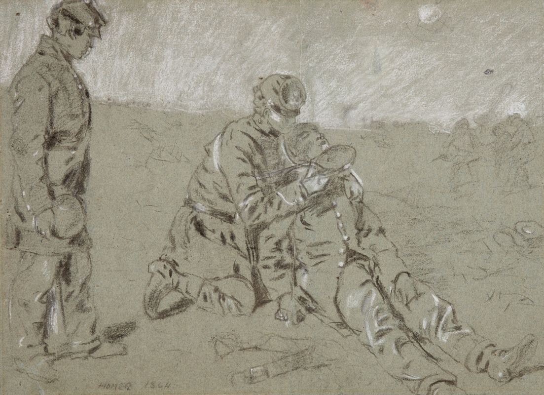 Winslow Homer - Soldier Giving Water to a Wounded Companion