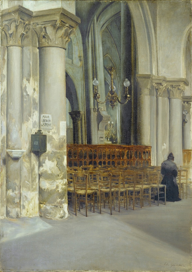 Edouard Zawiski - Intérieur de l’église Saint-Pierre-de-Montmartre.