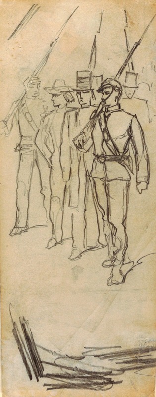 Winslow Homer - Soldiers Escorting Civilians