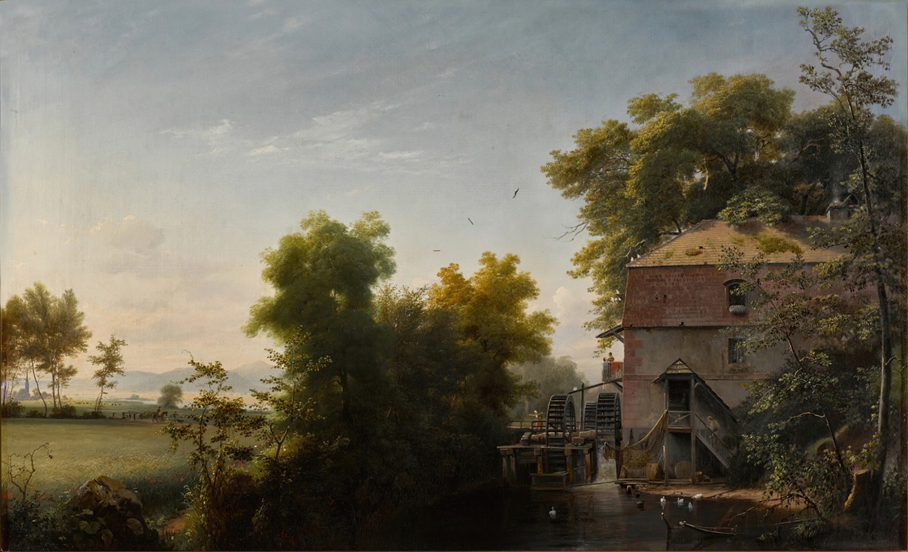 Eduard Gaertner - The Water Mill at Heilsberg