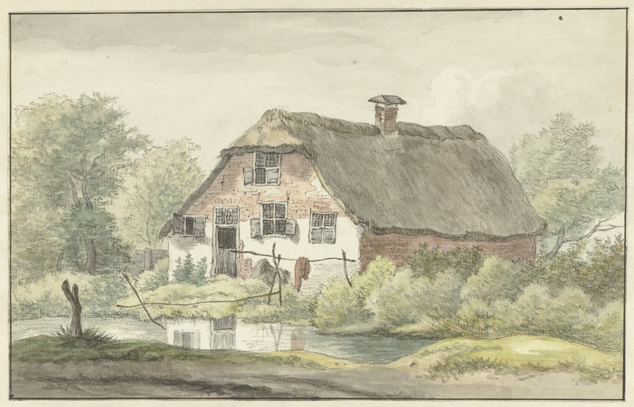 Egbert van Drielst - Boerderij met rieten dak