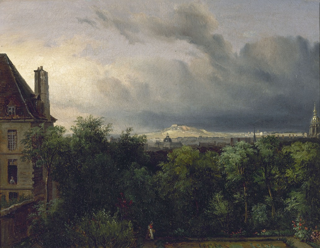 François-Edme Ricois - Vue de Paris, prise de Montparnasse