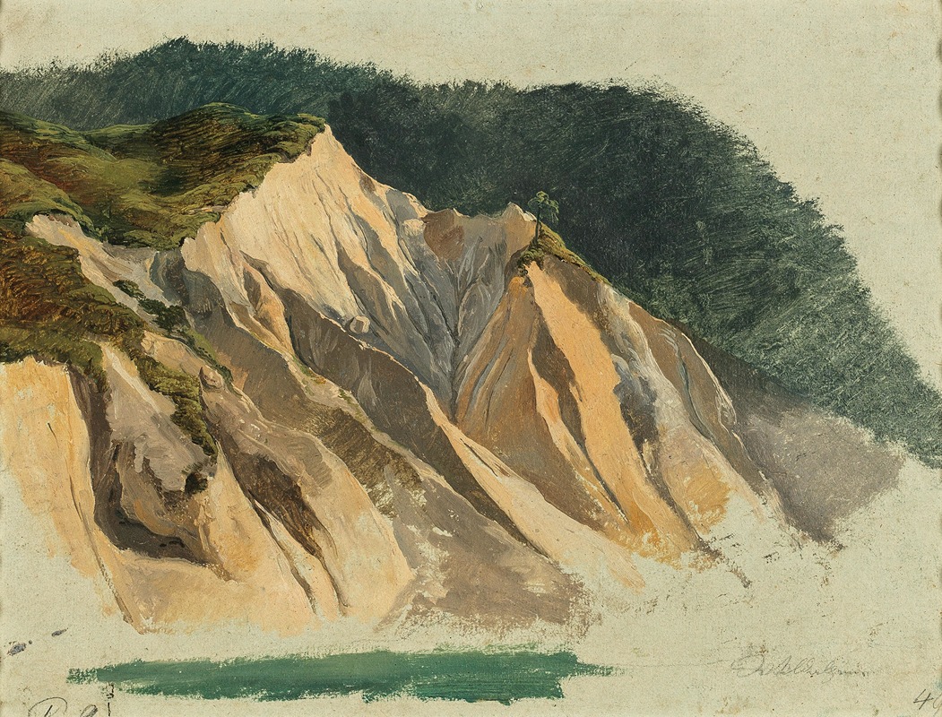 Friedrich August Matthias Gauermann - A Rock Ruin near Wildalpen