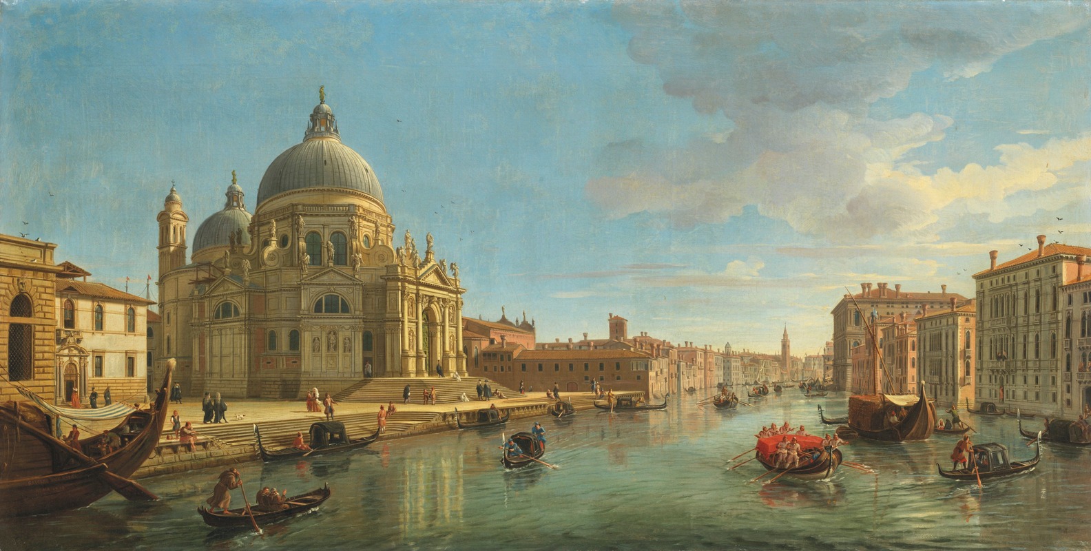 Gaspar Van Wittel - View of Santa Maria della Salute, Venice, from the entrance of the Grand Canal