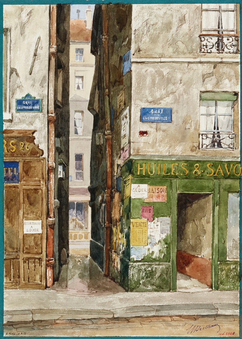 Henri Berthaut - La rue du Paon blanc.