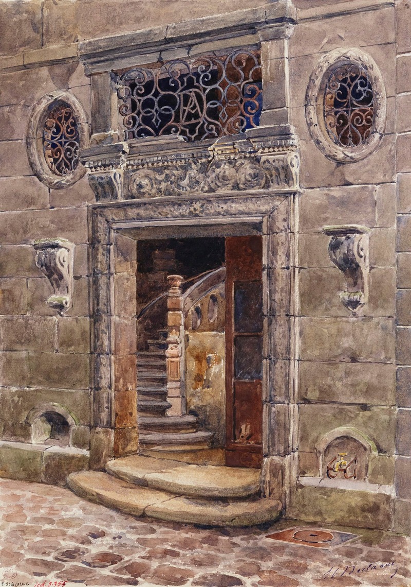 Henri Berthaut - Porte de l’escalier principal d’une maison sise 27 rue du Jour