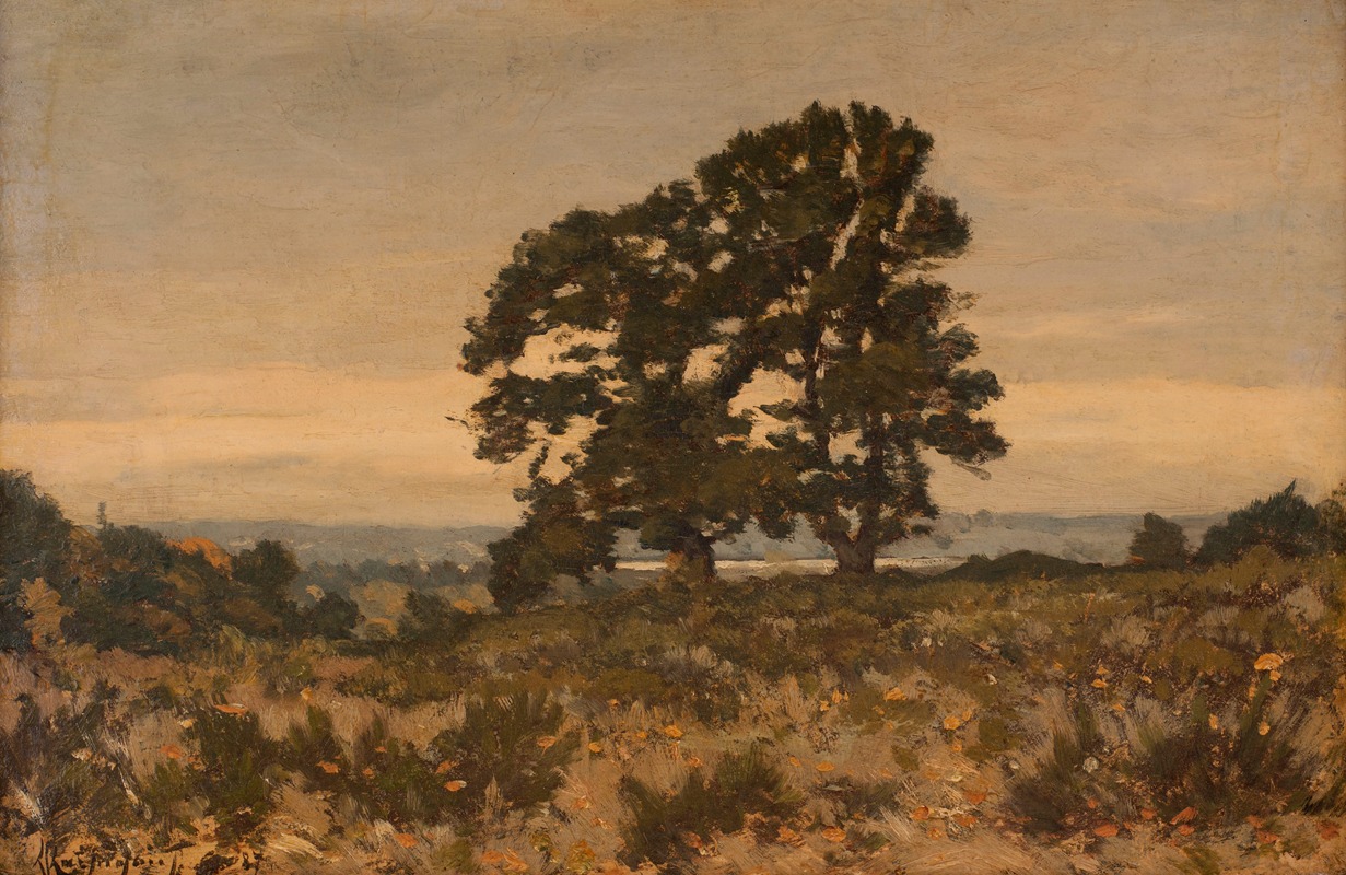 Henri-Joseph Harpignies - Deux arbres en lisière de forêt