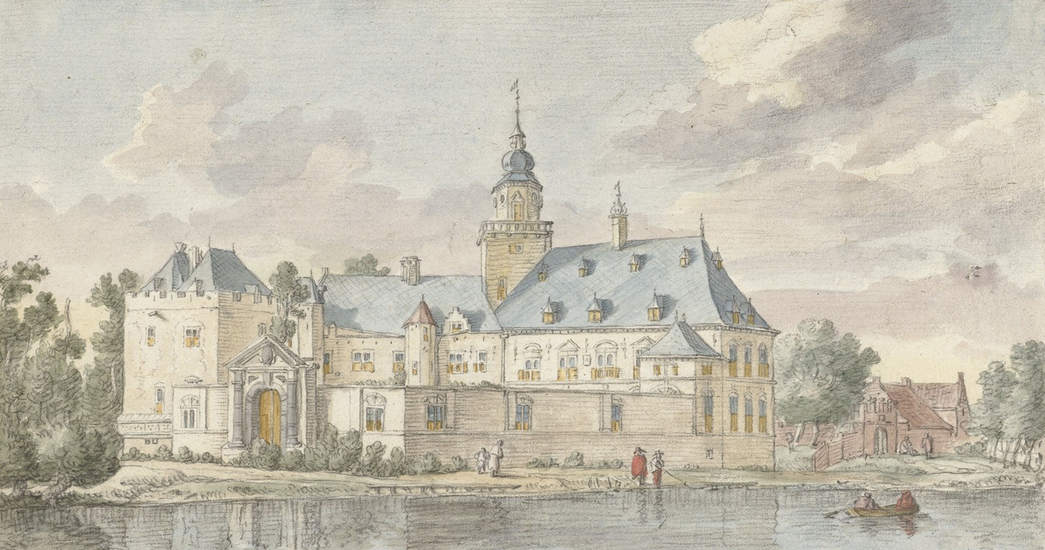 Herman Saftleven - Gezicht op kasteel Nijenrode