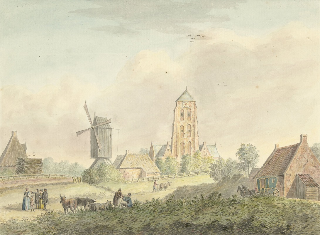 Hermanus Petrus Schouten - Kerk van het dorp Westkapelle in Zeeland