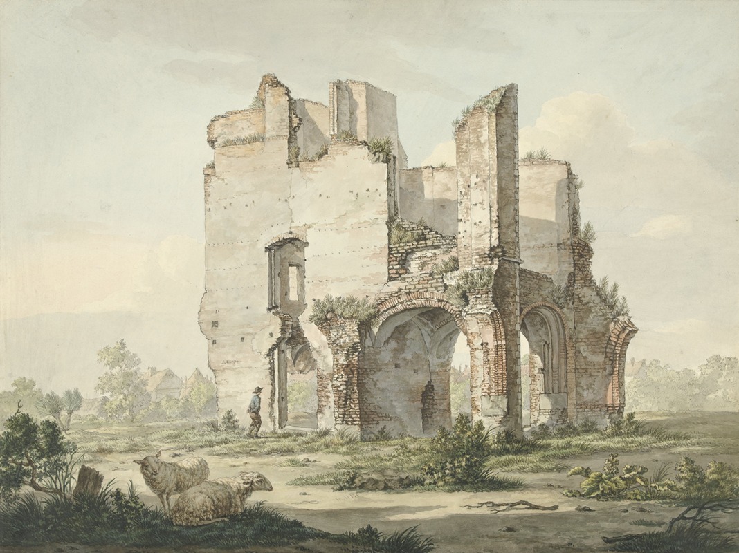 Jacob van Liender - De ruïne van de Abdij van Rijnsburg