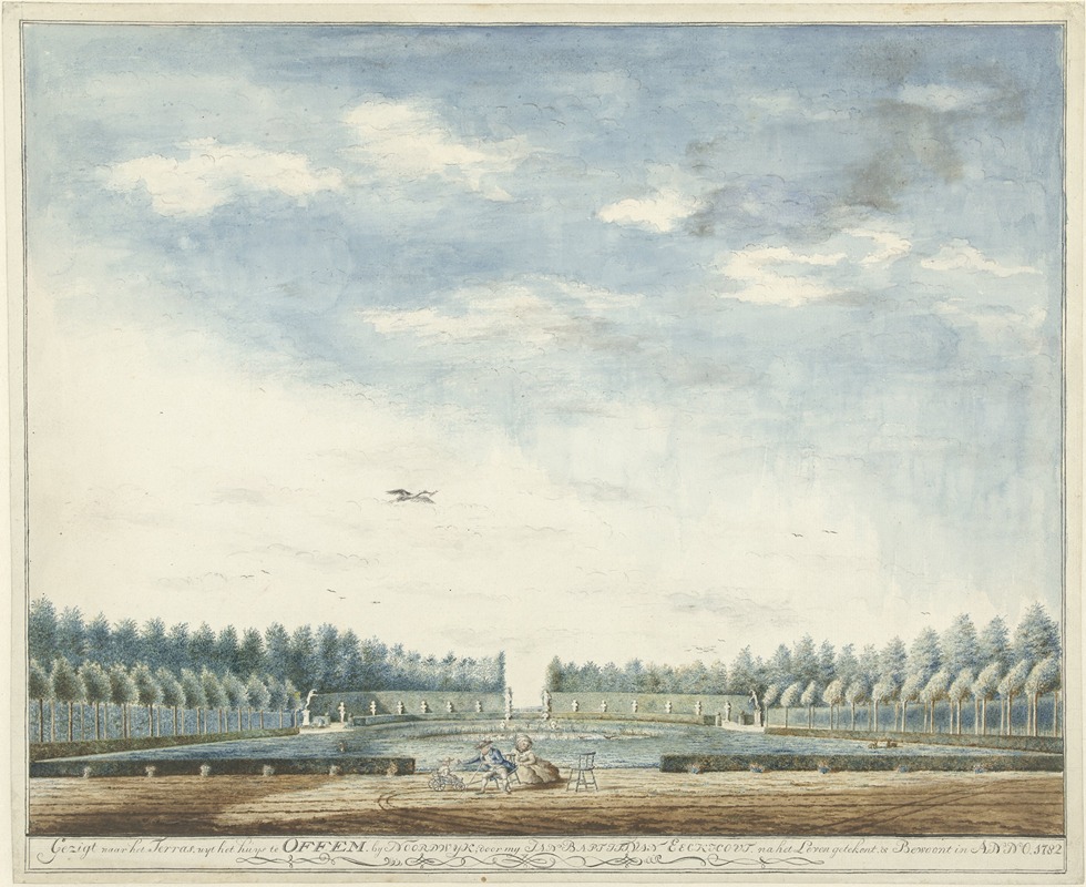 Jan Baptist van Eeckhout - De tuin van het huis Offem, bij Noordwijk