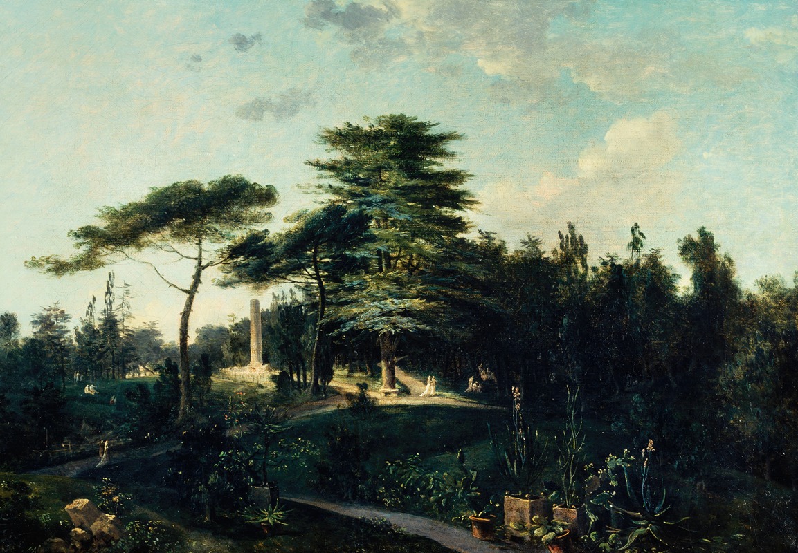 Jean Houel - Le cèdre du Liban, au jardin des Plantes