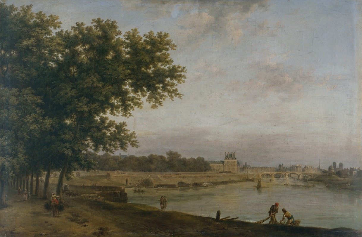Jean-Baptiste François Genillion - Les Tuileries et le Pont Royal, vus du Cours-la-Reine