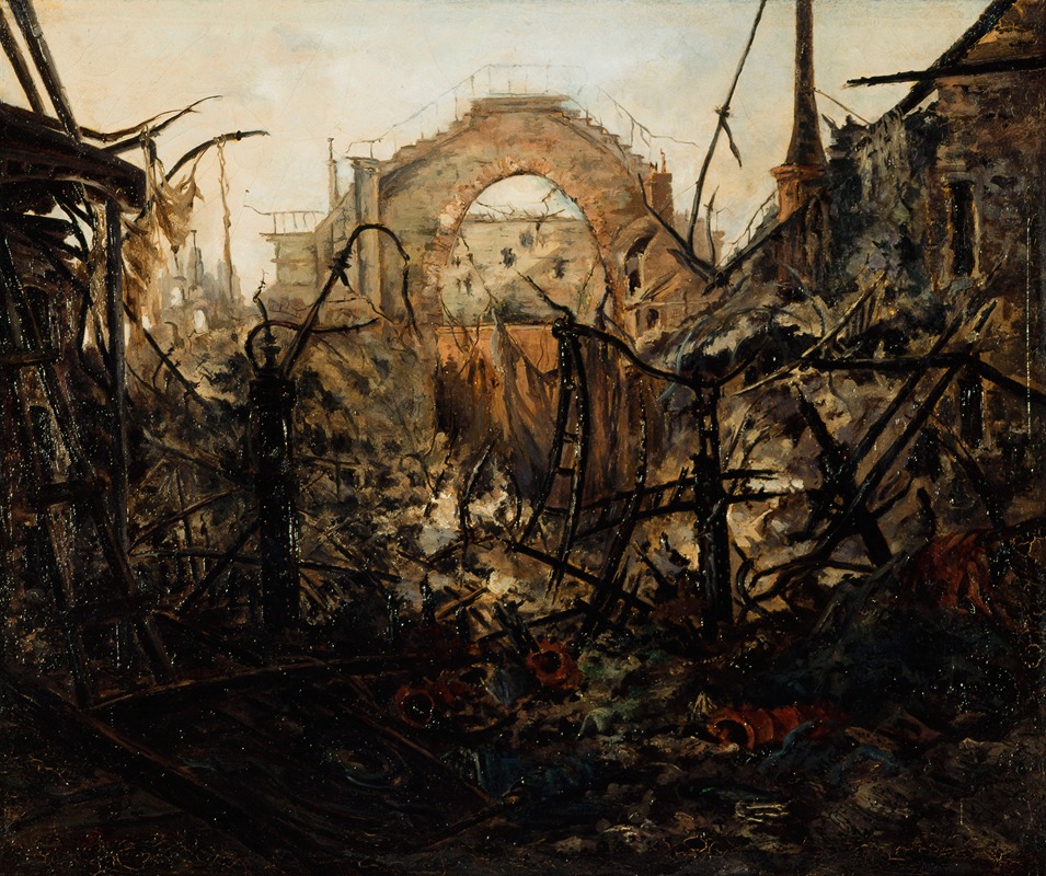 Jean-Louis Talagrand - L’intérieur de l’Opéra-Comique, après l’incendie du 15 mai 1887