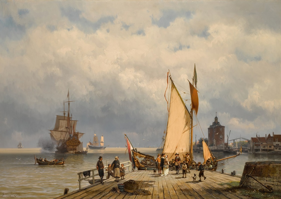 Johannes Hermanus Barend Koekkoek - The Port at Enkhuizen