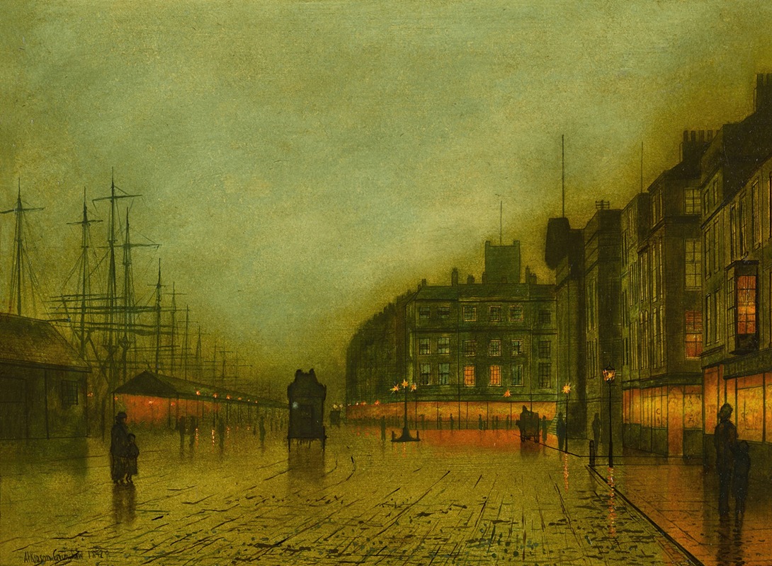 Liverpool Docks by John Atkinson Grimshaw - Artvee